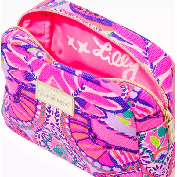 Lilly Pulitzer Printed Cosmetic Pouch Perfect Make Up Bag - Picture 1 of 3